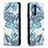 Leather Case Stands Fashionable Pattern Flip Cover Holder B05F for Xiaomi Redmi Note 10 Pro Max Sky Blue