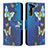 Leather Case Stands Fashionable Pattern Flip Cover Holder B09F for Samsung Galaxy S21 5G