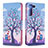 Leather Case Stands Fashionable Pattern Flip Cover Holder B09F for Samsung Galaxy S21 FE 5G Clove Purple