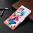 Leather Case Stands Fashionable Pattern Flip Cover Holder B09F for Samsung Galaxy S21 Ultra 5G