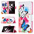 Leather Case Stands Fashionable Pattern Flip Cover Holder B09F for Samsung Galaxy S22 Ultra 5G