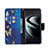 Leather Case Stands Fashionable Pattern Flip Cover Holder B09F for Samsung Galaxy S24 5G