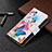 Leather Case Stands Fashionable Pattern Flip Cover Holder BF3 for Xiaomi Redmi Note 10 Pro 4G Colorful