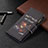 Leather Case Stands Fashionable Pattern Flip Cover Holder BF3 for Xiaomi Redmi Note 10 Pro 4G Dark Gray