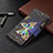 Leather Case Stands Fashionable Pattern Flip Cover Holder BF3 for Xiaomi Redmi Note 10 Pro Max Black