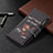 Leather Case Stands Fashionable Pattern Flip Cover Holder BF3 for Xiaomi Redmi Note 10 Pro Max Dark Gray