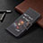 Leather Case Stands Fashionable Pattern Flip Cover Holder BF4 for Xiaomi Redmi Note 10 Pro 4G Dark Gray