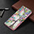 Leather Case Stands Fashionable Pattern Flip Cover Holder BF4 for Xiaomi Redmi Note 10 Pro 4G Green