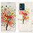 Leather Case Stands Fashionable Pattern Flip Cover Holder D02Y for Motorola Moto E13