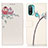 Leather Case Stands Fashionable Pattern Flip Cover Holder D02Y for Motorola Moto E30