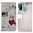 Leather Case Stands Fashionable Pattern Flip Cover Holder D02Y for Motorola Moto E40