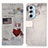 Leather Case Stands Fashionable Pattern Flip Cover Holder D02Y for Motorola Moto Edge Plus (2022) 5G