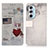 Leather Case Stands Fashionable Pattern Flip Cover Holder D02Y for Motorola Moto Edge X30 5G