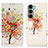 Leather Case Stands Fashionable Pattern Flip Cover Holder D02Y for Motorola Moto G200 5G