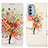 Leather Case Stands Fashionable Pattern Flip Cover Holder D02Y for Motorola Moto G31