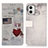 Leather Case Stands Fashionable Pattern Flip Cover Holder D02Y for Motorola Moto G73 5G