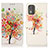 Leather Case Stands Fashionable Pattern Flip Cover Holder D02Y for Nokia C02