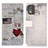 Leather Case Stands Fashionable Pattern Flip Cover Holder D02Y for Nokia C02