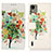 Leather Case Stands Fashionable Pattern Flip Cover Holder D02Y for Nokia C110