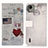 Leather Case Stands Fashionable Pattern Flip Cover Holder D02Y for Nokia C110