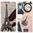 Leather Case Stands Fashionable Pattern Flip Cover Holder D02Y for Nokia C12