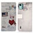 Leather Case Stands Fashionable Pattern Flip Cover Holder D02Y for Nokia C12