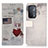 Leather Case Stands Fashionable Pattern Flip Cover Holder D02Y for Oppo A54 5G