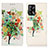 Leather Case Stands Fashionable Pattern Flip Cover Holder D02Y for Oppo A74 4G Colorful