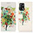 Leather Case Stands Fashionable Pattern Flip Cover Holder D02Y for Oppo F19 Colorful