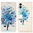Leather Case Stands Fashionable Pattern Flip Cover Holder D02Y for Samsung Galaxy M04