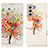 Leather Case Stands Fashionable Pattern Flip Cover Holder D02Y for Samsung Galaxy S21 FE 5G Red