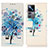 Leather Case Stands Fashionable Pattern Flip Cover Holder D02Y for Xiaomi Mi 12T 5G Blue