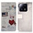 Leather Case Stands Fashionable Pattern Flip Cover Holder D02Y for Xiaomi Mi 13 5G