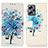 Leather Case Stands Fashionable Pattern Flip Cover Holder D02Y for Xiaomi Redmi Note 12 Turbo 5G Blue