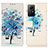 Leather Case Stands Fashionable Pattern Flip Cover Holder D02Y for Xiaomi Redmi Note 12S Blue