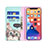 Leather Case Stands Fashionable Pattern Flip Cover Holder for Apple iPhone 13 Cyan