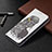 Leather Case Stands Fashionable Pattern Flip Cover Holder for Apple iPhone 13 Gray