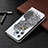 Leather Case Stands Fashionable Pattern Flip Cover Holder for Apple iPhone 13 Pro Max Gray