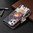 Leather Case Stands Fashionable Pattern Flip Cover Holder for Apple iPhone 13 Pro Max Mixed