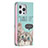 Leather Case Stands Fashionable Pattern Flip Cover Holder for Apple iPhone 13 Pro Max Pink