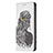 Leather Case Stands Fashionable Pattern Flip Cover Holder for Apple iPhone 14 Pro Gray