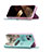 Leather Case Stands Fashionable Pattern Flip Cover Holder for Apple iPhone 15 Plus Cyan