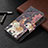 Leather Case Stands Fashionable Pattern Flip Cover Holder for Apple iPhone 15 Pro Max Mixed