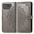 Leather Case Stands Fashionable Pattern Flip Cover Holder for Asus ROG Phone 7 Pro Gray