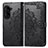 Leather Case Stands Fashionable Pattern Flip Cover Holder for Asus ZenFone 10 Black