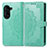 Leather Case Stands Fashionable Pattern Flip Cover Holder for Asus ZenFone 10 Green