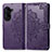 Leather Case Stands Fashionable Pattern Flip Cover Holder for Asus ZenFone 10 Purple