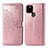 Leather Case Stands Fashionable Pattern Flip Cover Holder for Google Pixel 5 Rose Gold