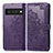 Leather Case Stands Fashionable Pattern Flip Cover Holder for Google Pixel 6 Pro 5G Purple