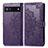 Leather Case Stands Fashionable Pattern Flip Cover Holder for Google Pixel 6a 5G Purple